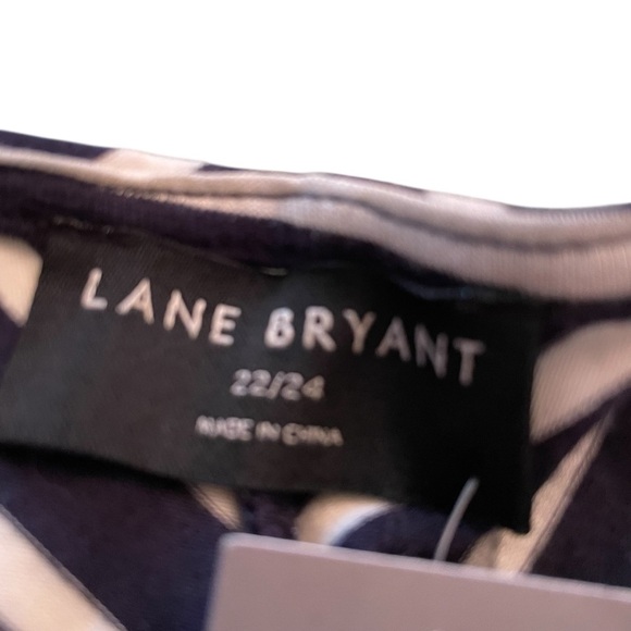 Lane Bryant Navy/White striped V Neck-Dolman Sleeves Maxi Dress-Size 22-24-NWT - Picture 6 of 9